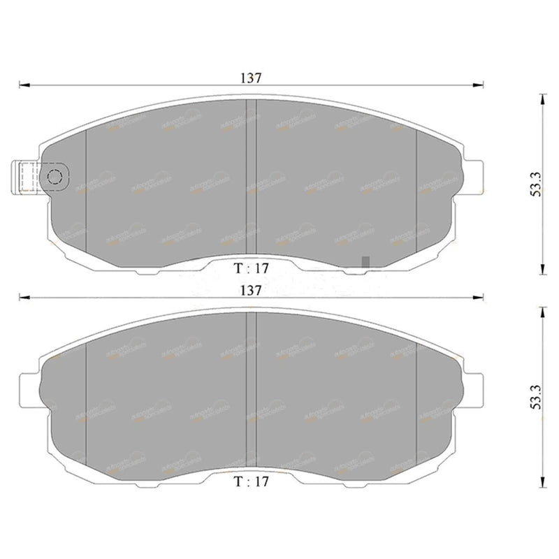 Suzuki SX4 Front Disc Brake Pad Set (2007 - 2010)