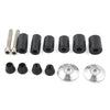 Dirt Bike Motor Silver 7/8" Handlebar End Weights Grips Cap Plugs