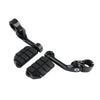 Harley Touring 1-1/4" Engine Guards Long Angled Foot Pegs Rest Mount