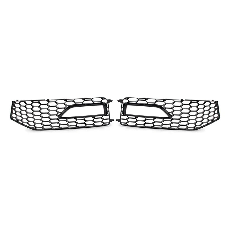 Audi A4 B8.5 Honeycomb Front Bumper Fog Light Grille Covers (2013-2016)