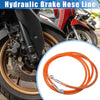Motorcycle Orange Hydraulic Brake Hose Line 230cm 10mm