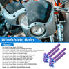 Harley Road Glide Windshield Bolts Titanium Alloy Blue Purple (2015–2024)