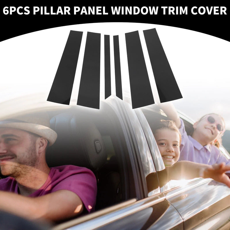 Mercedes-Benz M-Class (2006-2011) Black 6 x Car Pillar Window Trim Covers
