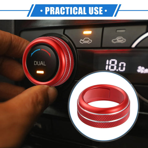 Chevrolet Corvette C6 3 x AC Climate Control Knob Rings (2005-2013)