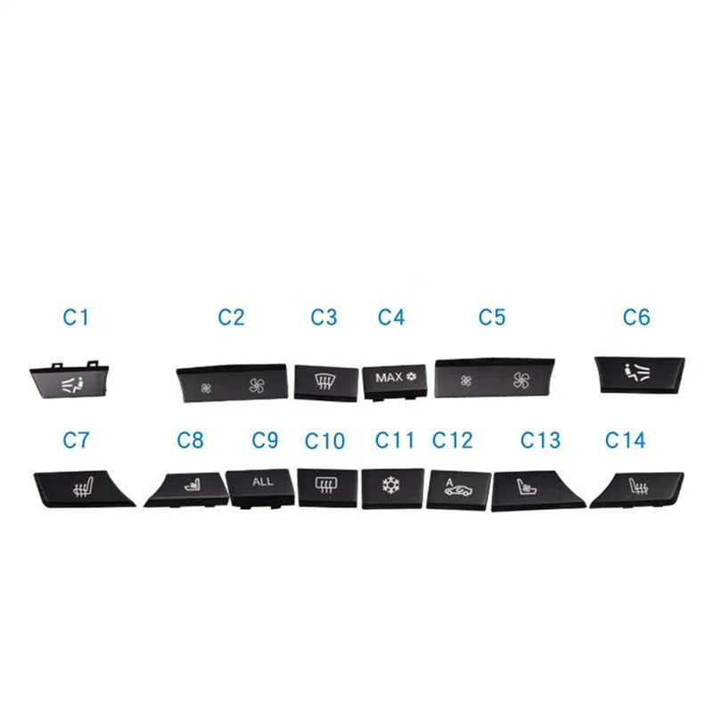 BMW 5 6 7 F10 F01 F12 14Pcs Key Caps Repair Kit (2009-2017)