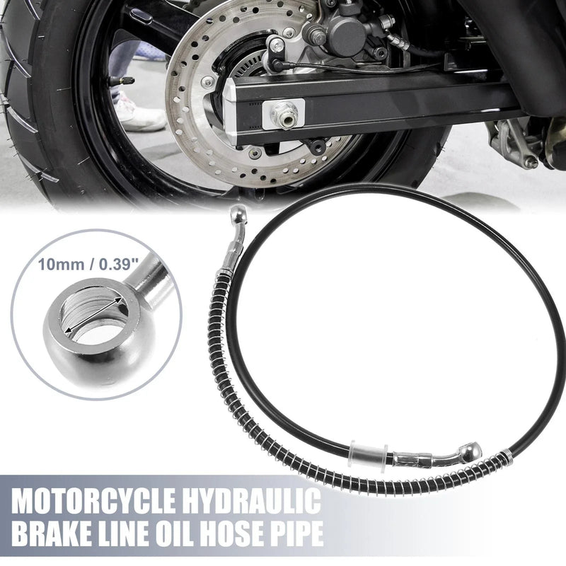 Motorcycle Brake Line / 35.43" 10mm / Stainless Steel Black Hydraulic Oil Hose