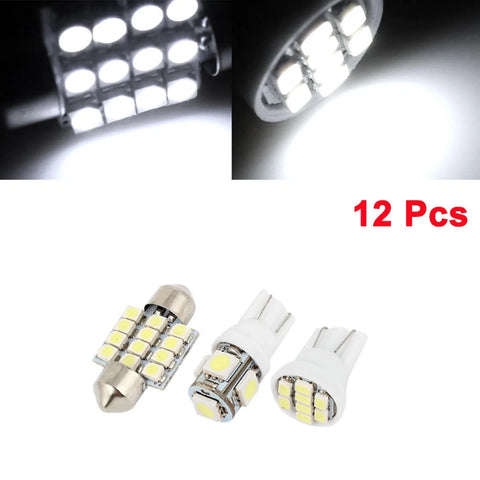 Honda Pilot 12 x Dome Map White LED Lights Interior Package Kit (2006-2008)