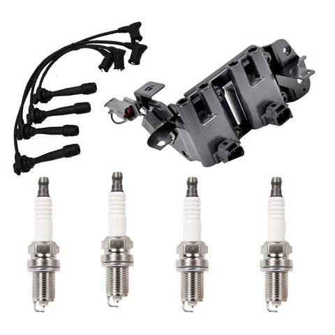 Kia Rio JB 1.4L Ignition Coil Pack & Lead Kit & Spark Plugs (2006-2011)