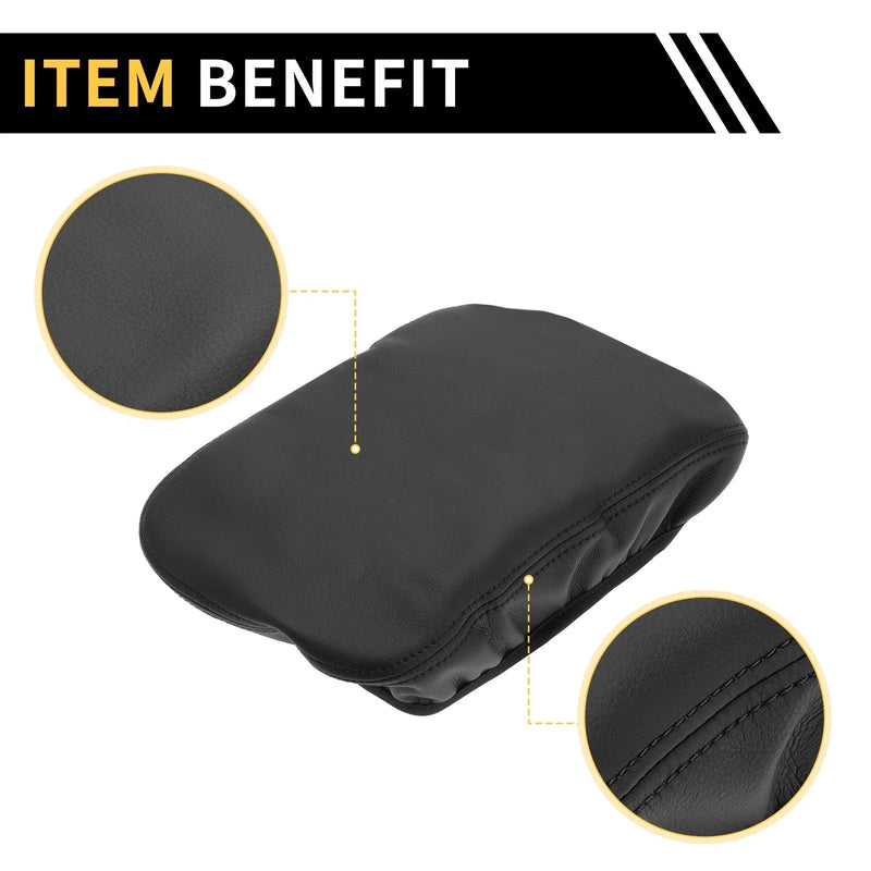 Center Console Cover GMC Canyon Microfiber Leather Anti-Scratch Black