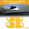 Jeep Wrangler JK Yellow Interior Door Handle Bowl Cover Trim (2011-2017)