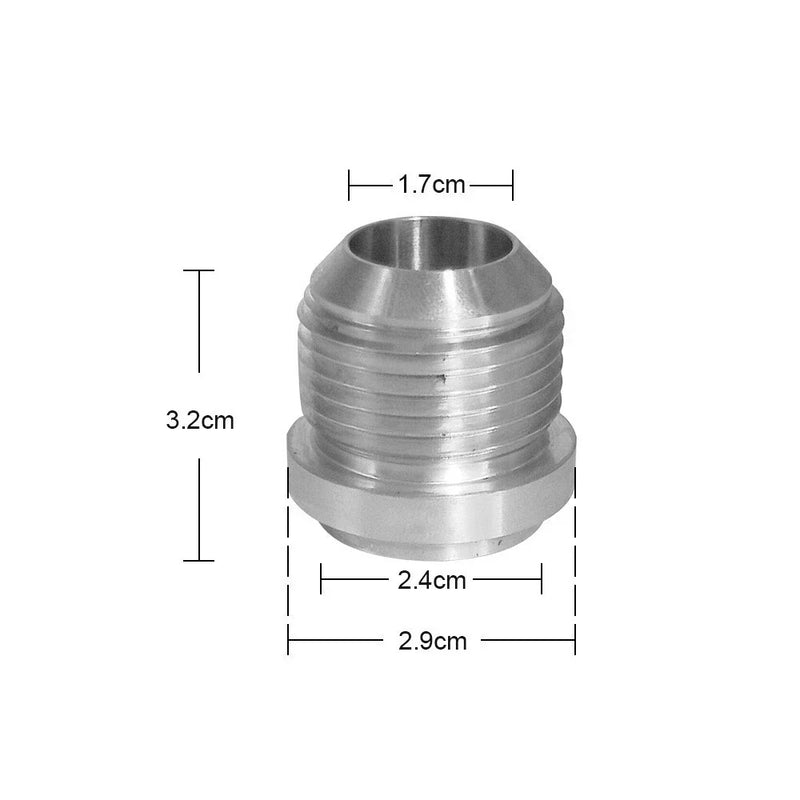 JXSS032 AU 12AN Male Aluminum Weld-On Fitting