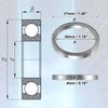 Car 2 x 30x37x4mm Deep Groove Ball Bearings