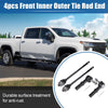 Chevrolet Avalanche Drag Link 4pcs Front Inner Outer Tie Rod End Links Kit