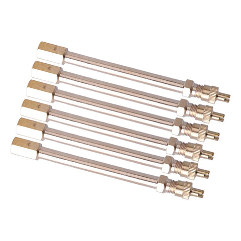 Car Truck SUV 6pcs Metal Tire Wheel Valve Extension Caps