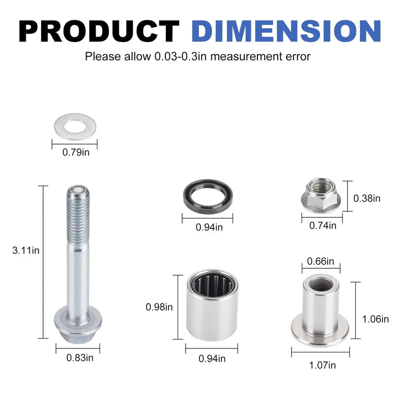 Suzuki Quadsport Z400 LTZ400 2 x Front Upper A-Arm Bushing & Bolt (2003–2008)