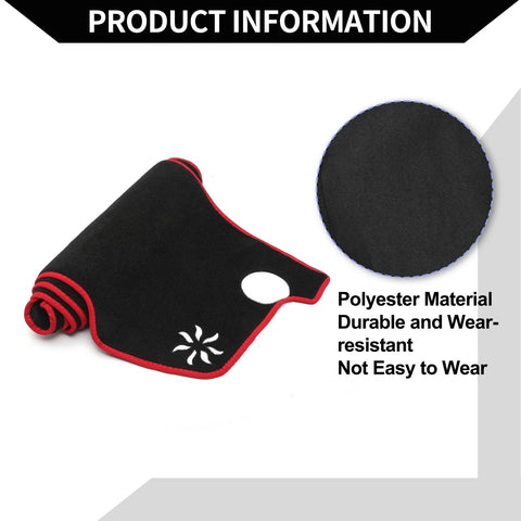 Honda Vezel RV3-RV6 (2021-2024) Protector Black Red Dashboard Cover Mat