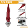 Universal Motorcycle M6 82mm License Plate Screws Cover Aluminum Red 4 Pcs