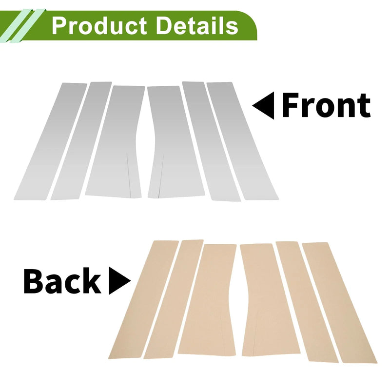 Nissan Elgrand 6 Pcs Silver Tone Pillar Window Trim (2011-2023)