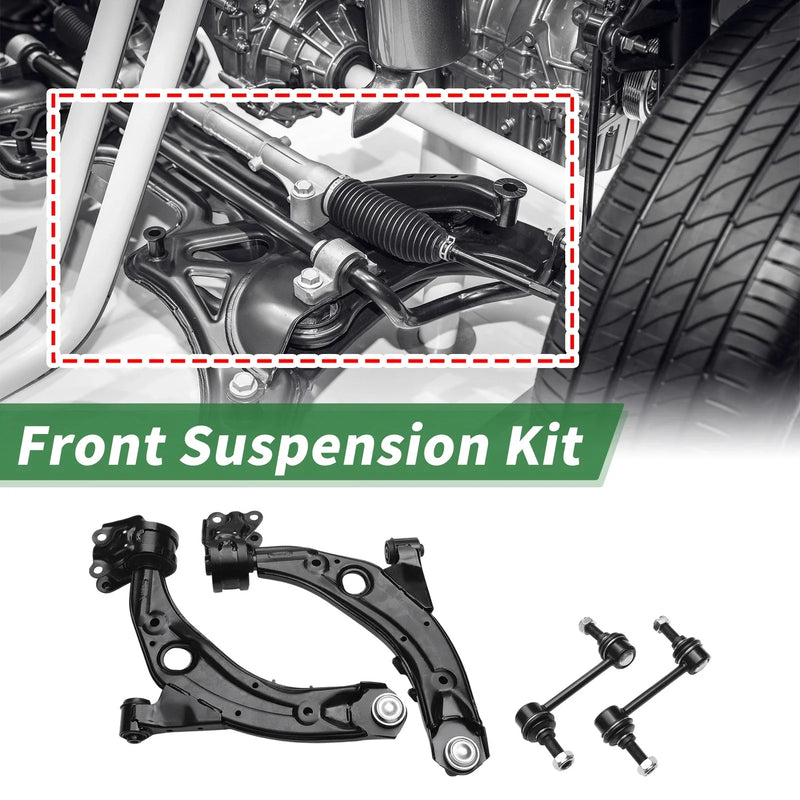 Ford Edge 4 x Front Stabilizer Bar Links & Lower Control Arms (2007-2014)