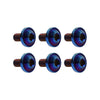 Bike Motor - Blue 6 x M6x15mm Titanium Alloy Torx Head Bolts