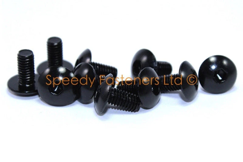 Kawasaki Motorcycle 10 x M6 x 12mm Allen Screw Black Aluminum Fork Head