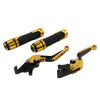 BMW S1000R S1000RR Gold Extendable Brake Clutch Levers Grip Set (2010-2023)