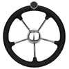 Boat Steering Wheel 350mm Diameter Stainless Spokes & Speed Knob Hub