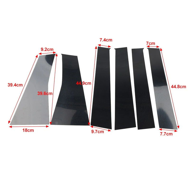 Mitsubishi Pajero Sport 6 x Pillar Post Door Window Cover Trim (2016-2023)