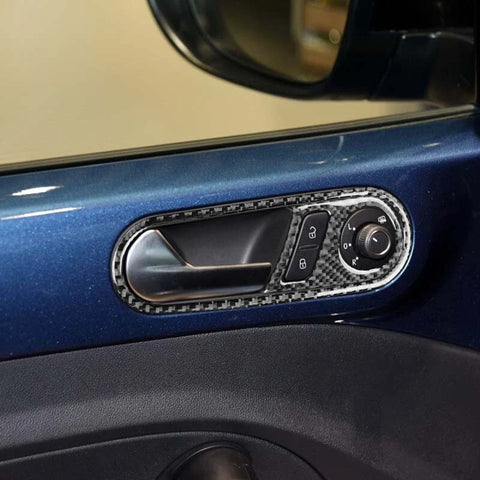 VW Beetle 2012-2019 Carbon Fiber Interior Door Handle Cover Panel Trim Fit