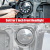 Jeep 7" Headlight Mounting Bracket Ring Bezels Cover