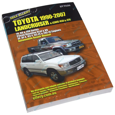 Toyota Landcruiser 1990-2007 70 80 100 Series Book Workshop Repair Manual