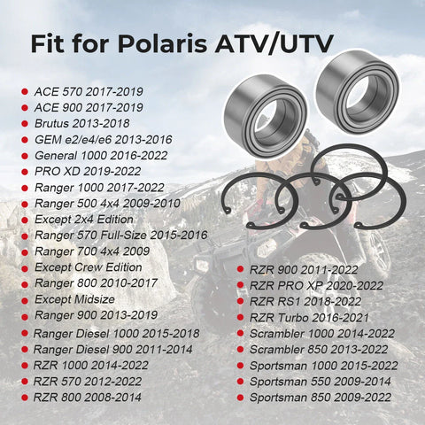 Polaris Ranger XP 800 Front Wheel Bearings (2010–2013)