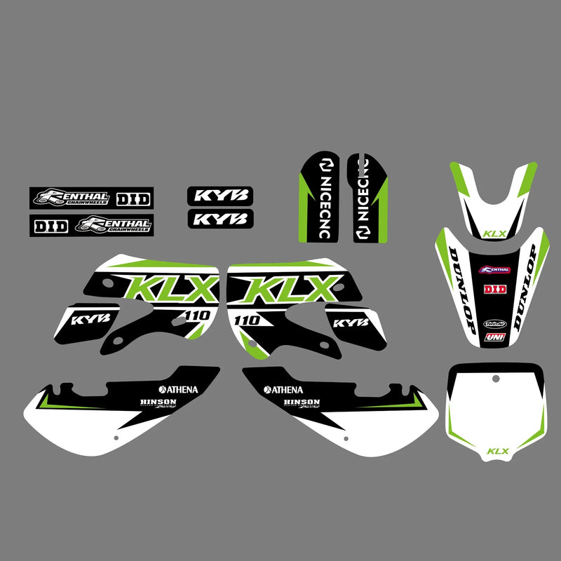 Kawasaki KLX 110 Graphics Kit Decals (2000-2009)