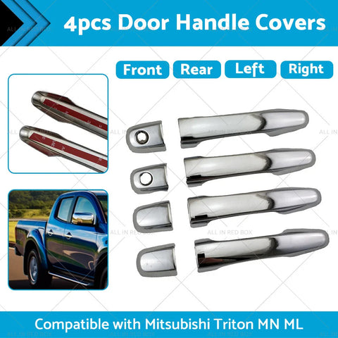 Mitsubishi Triton MN ML 4 x Chrome Door Handle Covers (2006-2014)