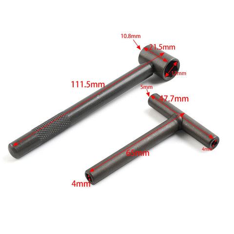 Motorcycle Scooter Engine Valve 2 x T Type Screw Spanner Tool
