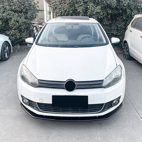 VW Golf 6 MK6 Gloss Black Front Bumper Lip (2008-2012)