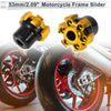 Motorcycle 13.5mm Aluminum Alloy Motorcycle Slider Screws Hex Key 1 Set Gold Tone