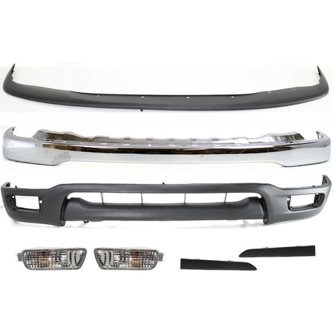 Bumper Kit For 2001-2004 Toyota Tacoma 4WD Chrome Steel