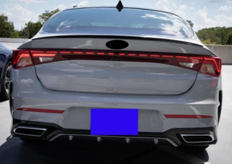 Kia K5 Glossy Black Rear Trunk Spoiler Wing Cover Trim (2021-2024)