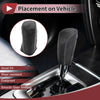 Ford Fiesta (2009-2012) Black Gray Faux Leather Car Gear Shift Knob Cover