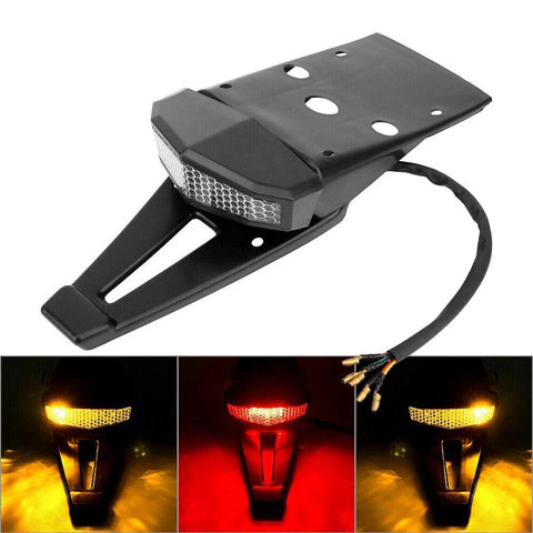Dirt Bike US LED Enduro Rear Fender Brake Stop Tail Light Turn Signal