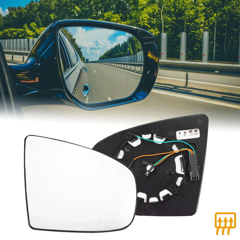 BMW X5 X6 Heated Rearview Mirror Glass with Backing Plate