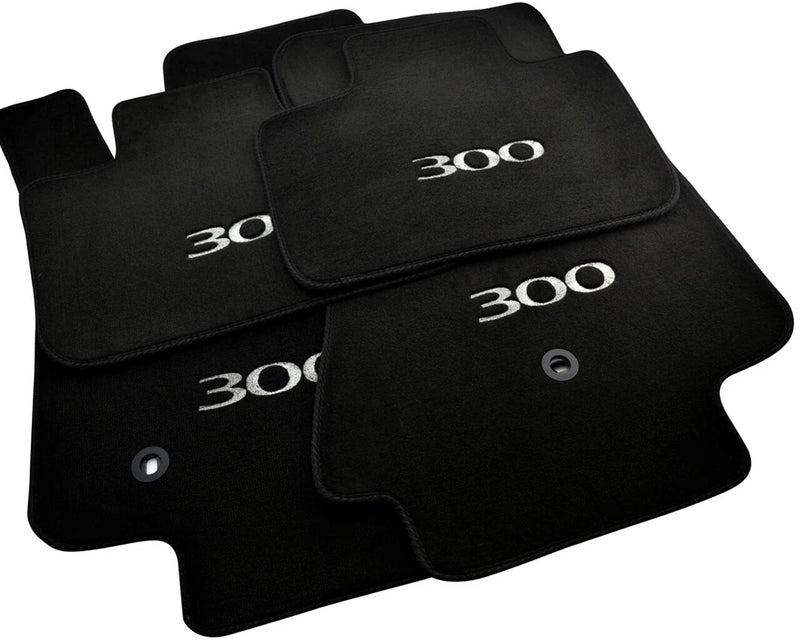 Chrysler 300C 2011 - Black Tailored Carpets with 300 Emblem Set Floor Mats