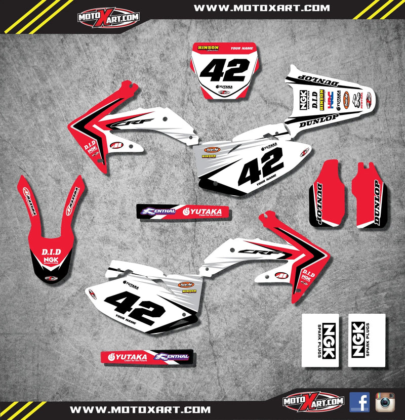 Honda CRF 450 (2005-2007) REBOUND Style Stickers Custom Graphics Full Kit