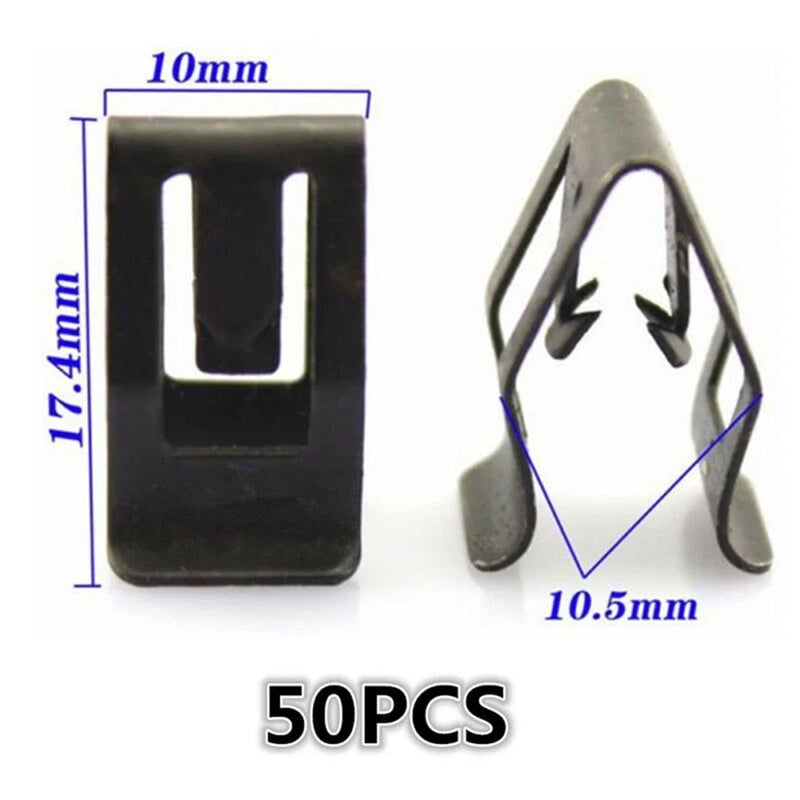 Cars Interior Trim Clips 50PCS Console Metal Retainer Fasteners