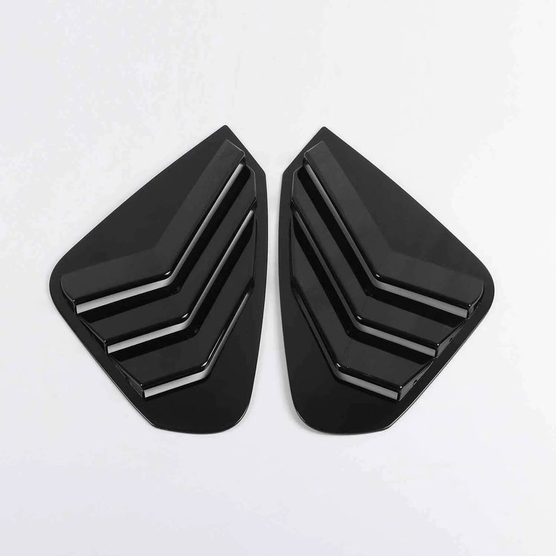 Toyota RAV4 ABS Glossy Black Rear Window Side Louver Cover Trim (2019-2023)