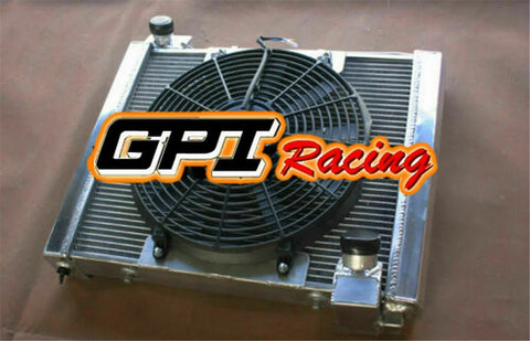 Chevrolet Corvette 3ROWS Aluminum Radiator + Fan (1961-1962)