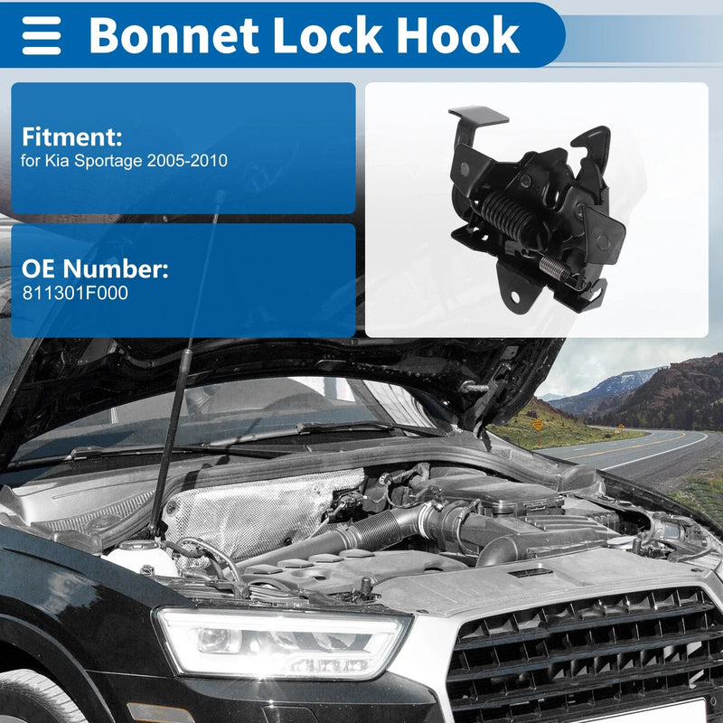 Kia Sportage (2005-2010) 1 Pc Hood Latch Assembly