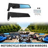 Motorcycle M8/M10 Rear View Mirror Polygon Mirror Black 1 Set