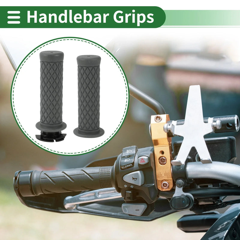 Motorcycle Dark Gray 7/8" 22mm Hand Grips Cover